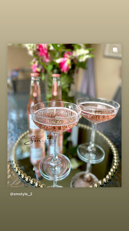 Coupe champagne glasses