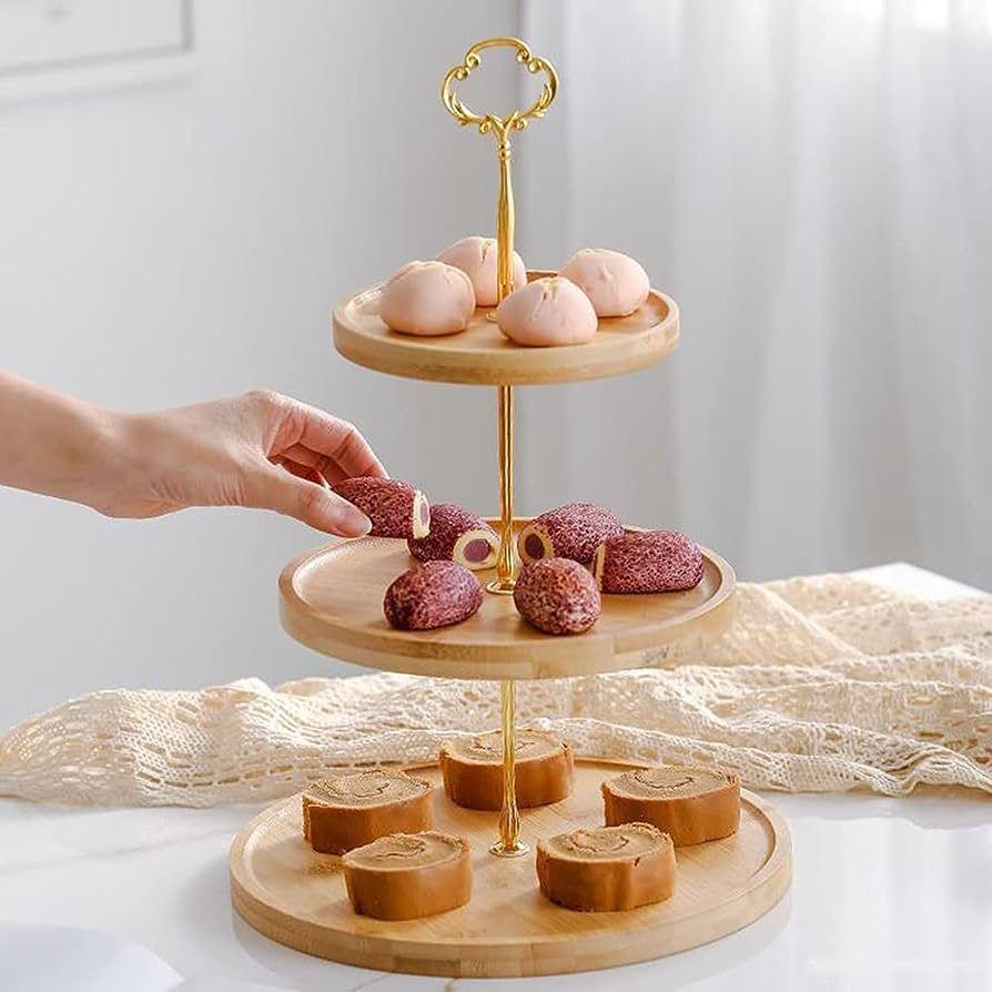 3 Tier bamboo tray