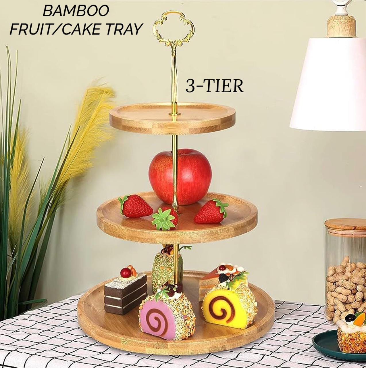 3 Tier bamboo tray