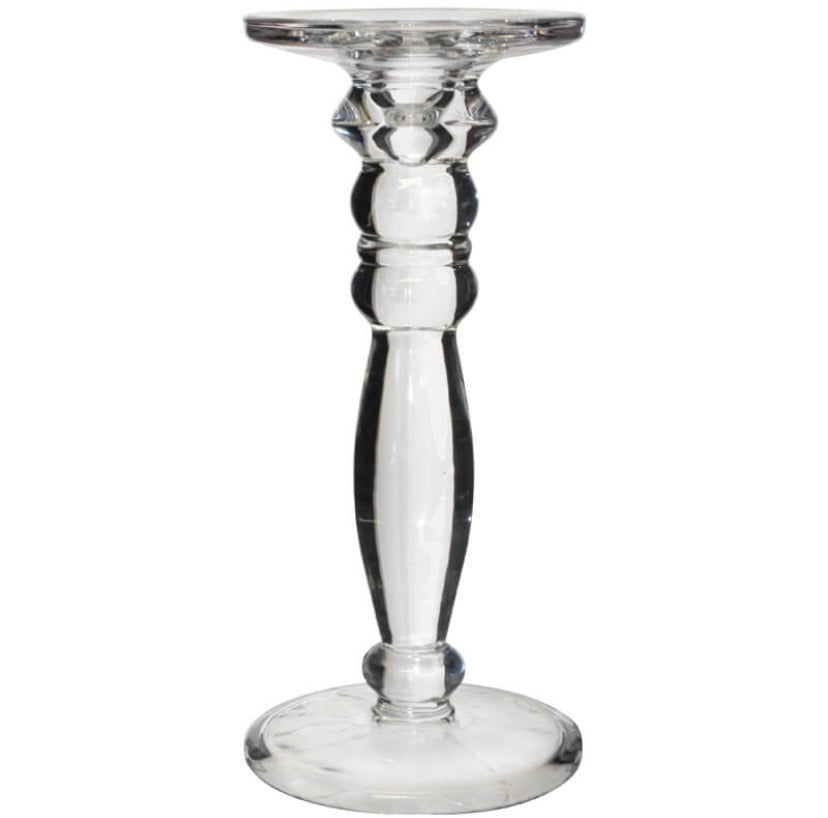 Clear candle holder 24cm